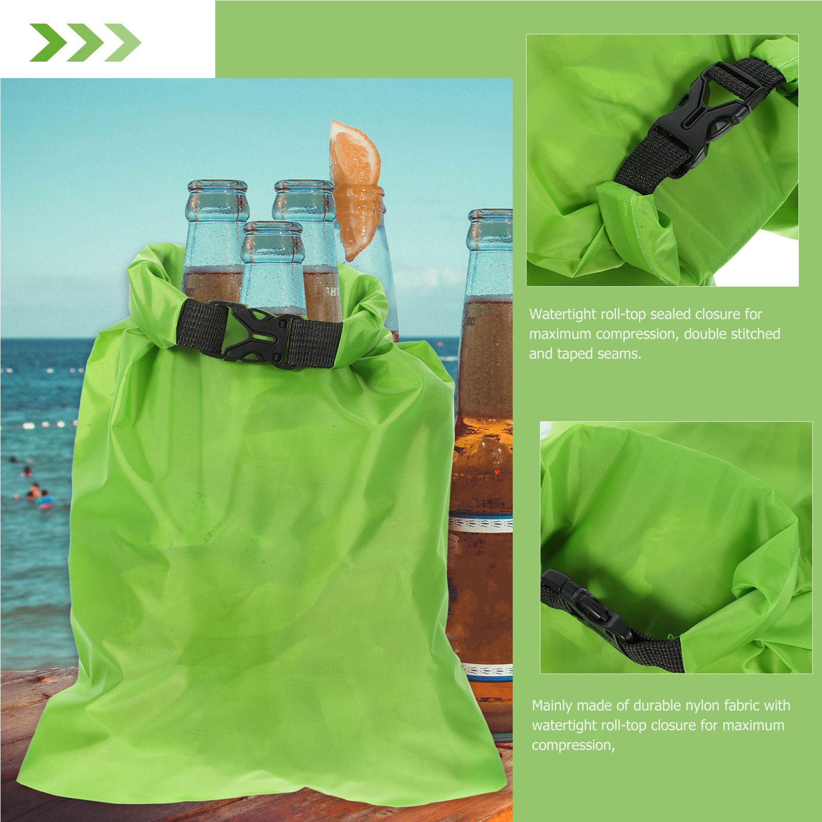 3個セット アウトドア 防水 ドライバッグ 収納ポーチ 圧縮 - Fishing Kayak Storage Bag のレビューと価格
